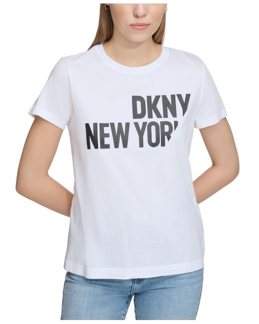 Dkny Sliced Logo Print T-Shirt