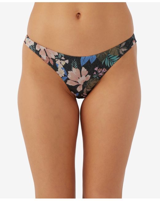 O'Neill Juniors Matira Printed Tropical Cheeky Hermosa Bikini Bottoms