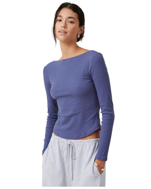 Cotton On Margot Boat Neck Long Sleeve Top