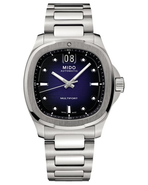 Mido Swiss Automatic Multifort Stainless Steel Bracelet Watch 41mm