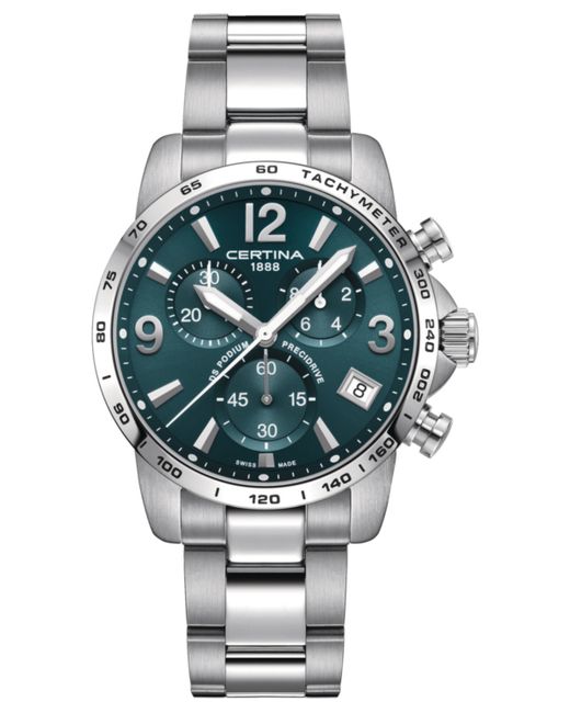 Certina Swiss Chronograph Ds Podium Stainless Steel Bracelet Watch 41mm