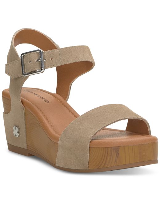 Lucky Brand Adario Adjustable Ankle-Strap Wedge Sandals