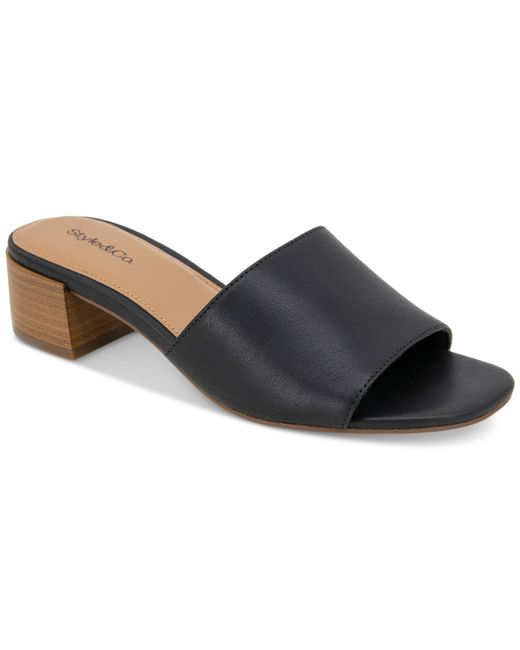Style & Co Camillaa Block-Heel Slide Sandals Created for