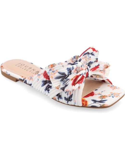 Journee Collection Bow Detail Flat Sandals