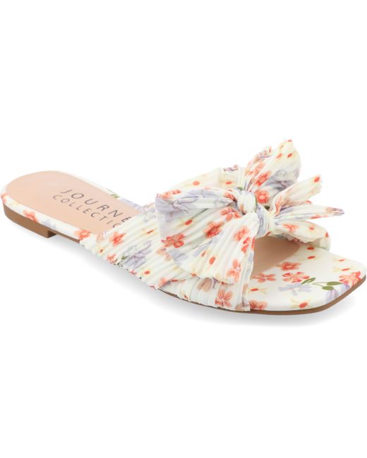Journee Collection Bow Detail Flat Sandals