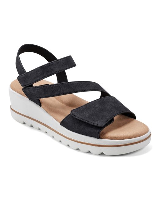 Easy Spirit Shirley Open Toe Strappy Casual Wedge Sandals