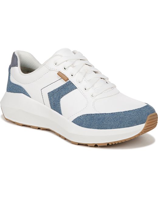 Dr. Scholl's Hannah Retro Sneakers Blue Faux Leather/Fabric