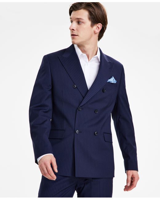 Alfani Slim-Fit Stripe Double Breasted Suit Jacket Created for