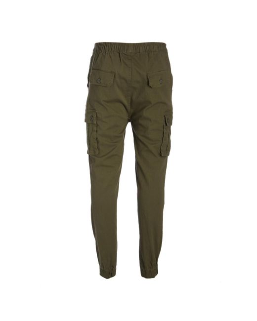 Galaxy By Harvic Cotton Stretch Twill Cargo Joggers