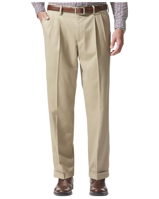 Dockers Comfort Relaxed Pleated Cuffed Fit Stretch Pants