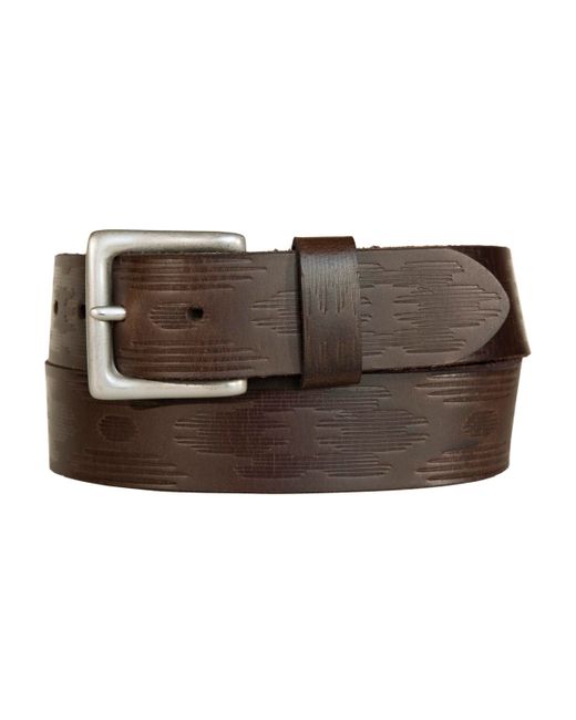 Lucky Brand Aztec Embossed Leather Belt