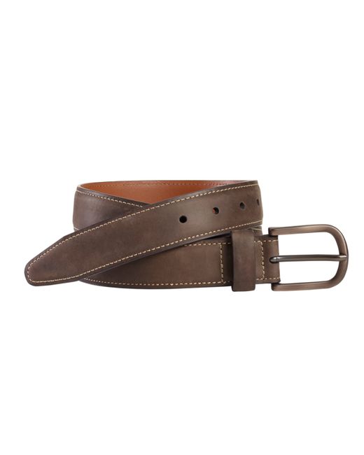 Johnston & Murphy Oiled Contrast Stitched Belt