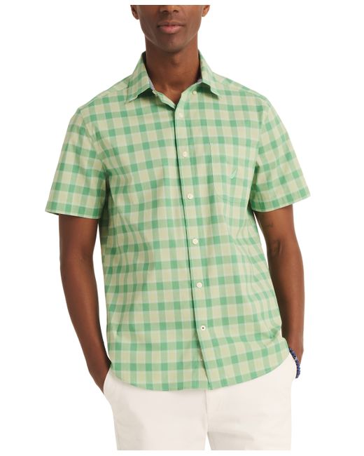 Nautica Plaid Short Sleeve Button-Down Shirt