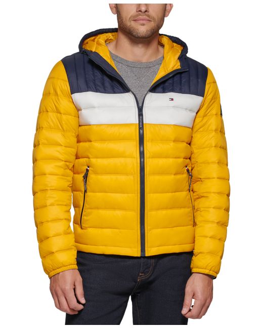 Tommy Hilfiger Quilted Blocked Hooded Puffer Jacket