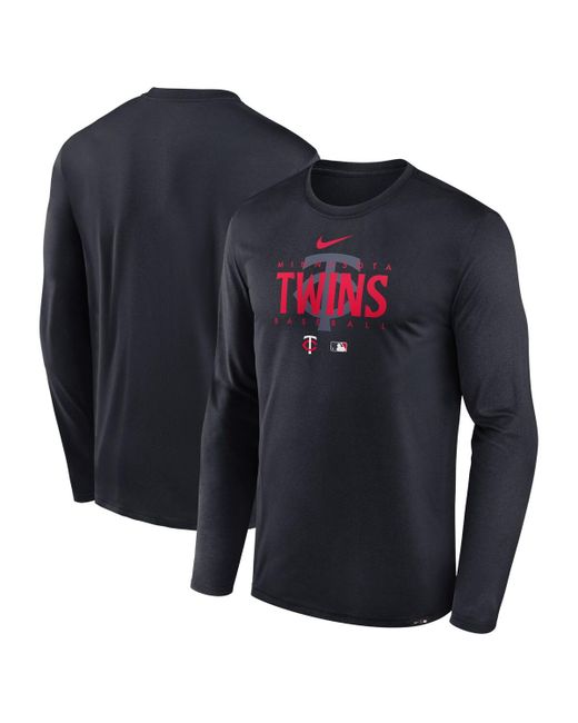 Nike Minnesota Twins Authentic Collection Team Logo Legend Performance Long Sleeve T-shirt