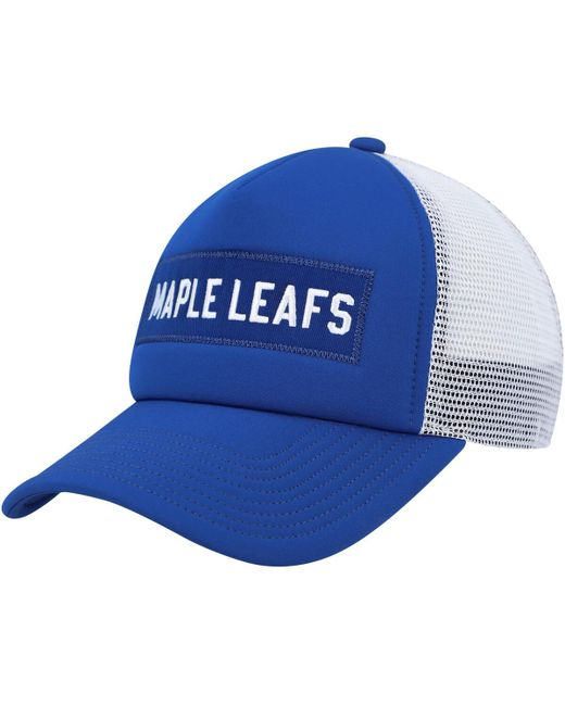 Adidas White Toronto Maple Leafs Team Plate Trucker Snapback Hat