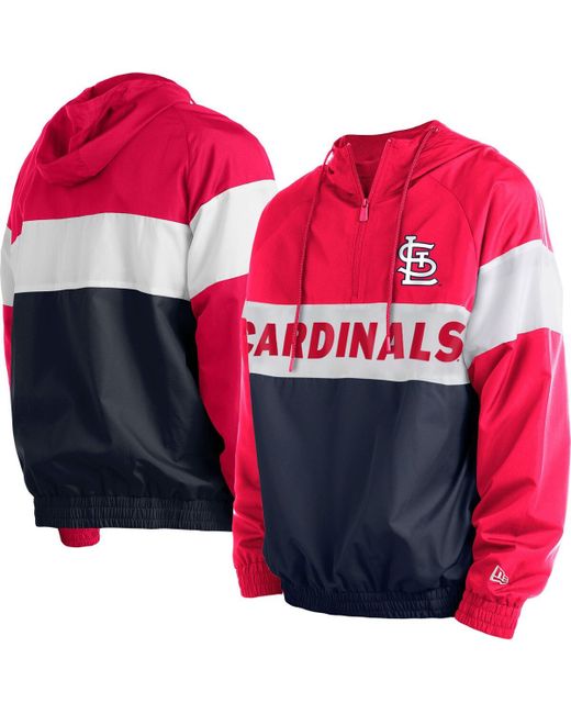 New Era St. Louis Cardinals Raglan Quarter-Zip Hoodie