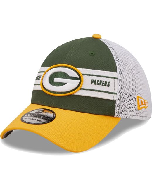 New Era Gold Bay Packers Team Banded 39THIRTY Flex Hat