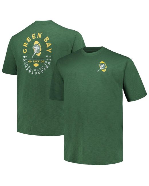 Profile Bay Packers Big and Tall Two-Hit Throwback T-shirt