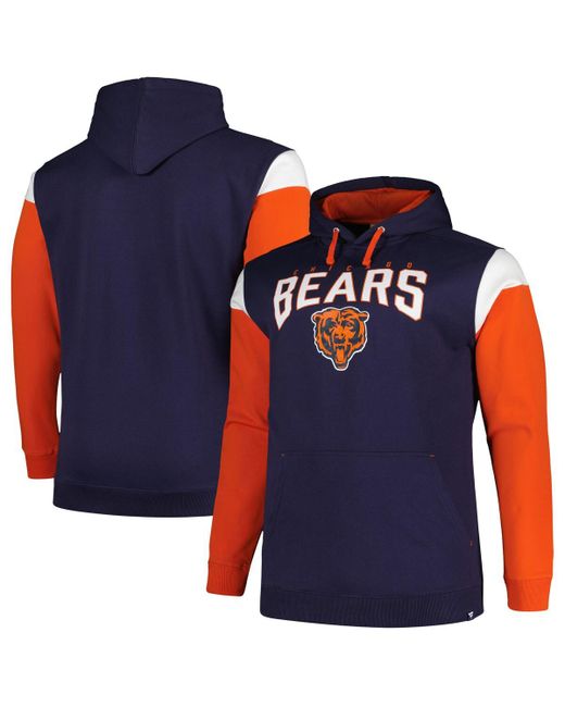Profile Chicago Bears Big and Tall Trench Battle Pullover Hoodie
