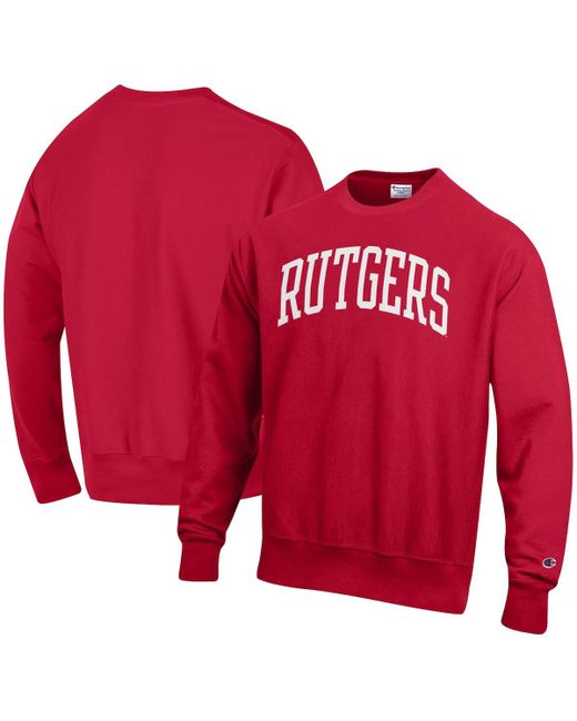 Champion Rutgers Knights Arch Reverse Weave Pullover Sweatshirt