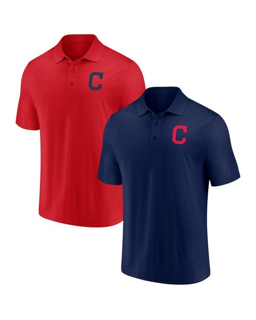 Fanatics Red Cleveland Guardians Primary Logo Polo Shirt Combo Set