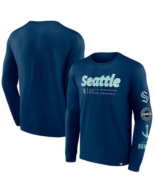 Fanatics Seattle Kraken Strike the Goal Long Sleeve T-shirt