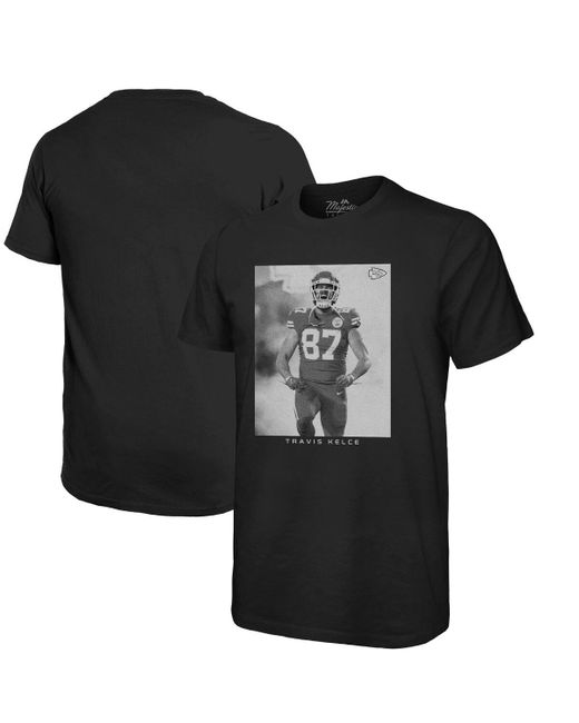Majestic Threads Travis Kelce Kansas City Chiefs Player Graphic Oversized T-shirt