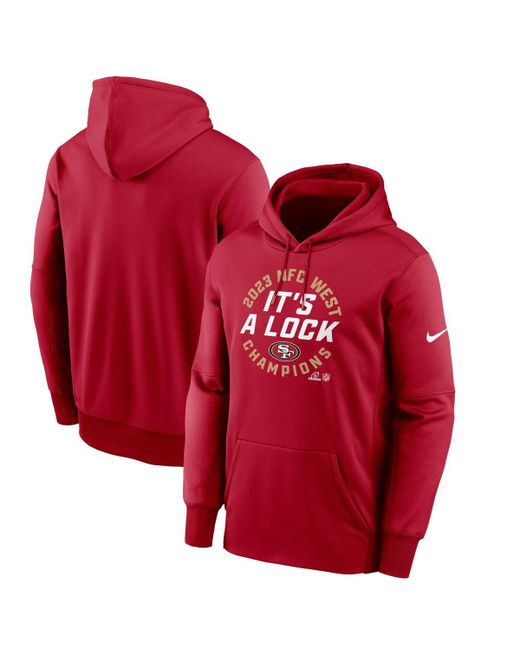 Nike San Francisco 49ers 2023 Nfc West Division Champions Locker Room Trophy Collection Pullover Hoodie
