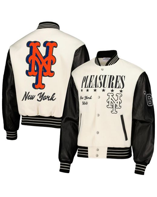 Pleasures New York Mets Full-Snap Varsity Jacket