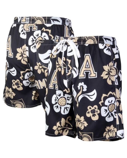 Wes & Willy Army Knights Floral Volley Logo Swim Trunks