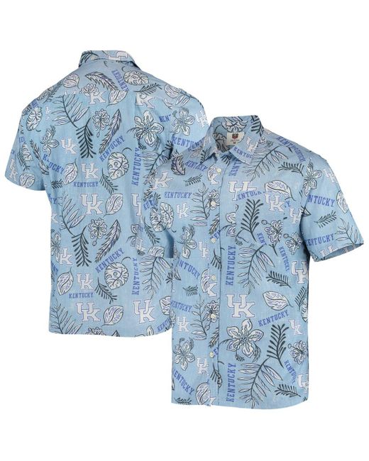 Wes & Willy Kentucky Wildcats Vintage-Like Floral Button-Up Shirt