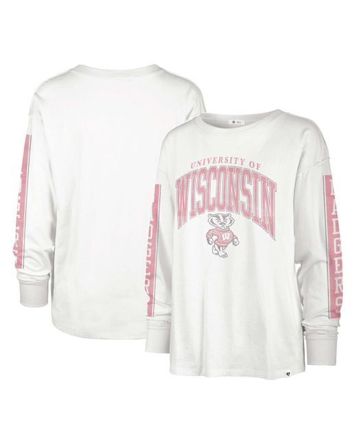 '47 Brand 47 Brand Distressed Wisconsin Badgers Statement Soa 3-Hit Long Sleeve T-shirt