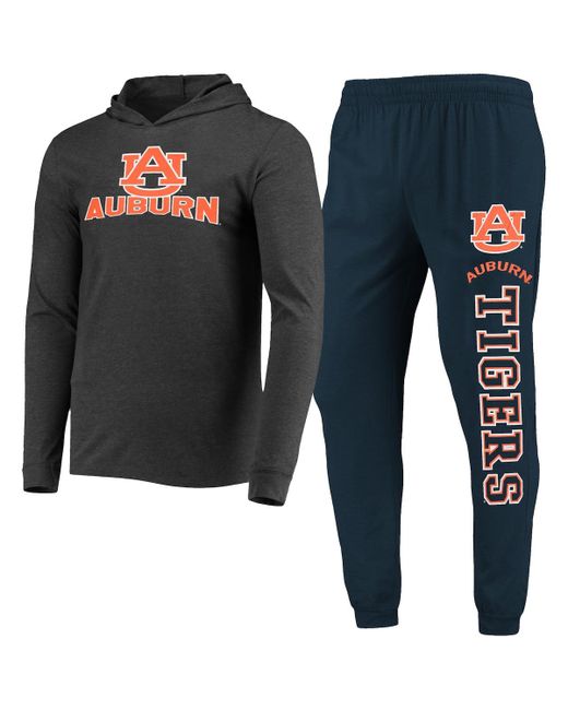 Concepts Sport Charcoal Auburn Tigers Meter Long Sleeve Hoodie T-shirt and Jogger Pants Set
