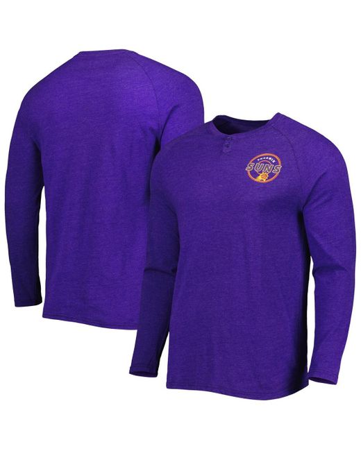 Concepts Sport Phoenix Suns Left Chest Henley Raglan Long Sleeve T-shirt