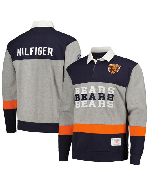Tommy Hilfiger Chicago Bears Connor Oversized Rugby Long Sleeve Polo Shirt