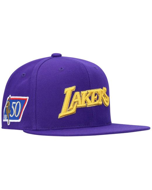 Mitchell & Ness Los Angeles Lakers 50th Anniversary Snapback Hat