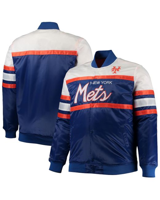 Mitchell & Ness New York Mets Big and Tall Coaches Satin Full-Snap Jacket