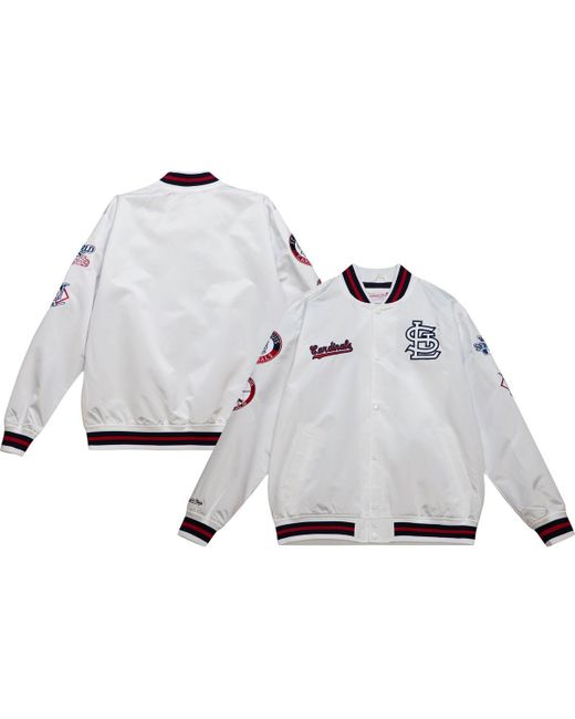 Mitchell & Ness St. Louis Cardinals City Collection Satin Full-Snap Varsity Jacket