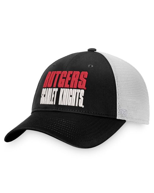 Top Of The World White Rutgers Scarlet Knights Stockpile Trucker Snapback Hat