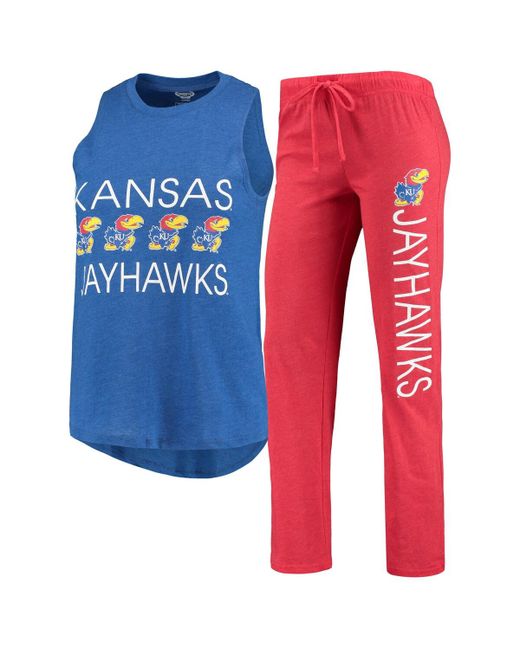Concepts Sport Kansas Jayhawks Team Tank Top and Pants Sleep Set