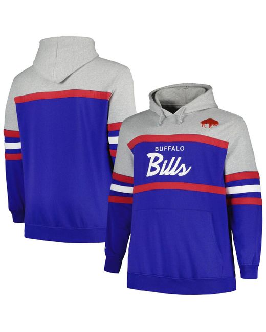 Mitchell & Ness Royal Buffalo Bills Big and Tall Head Coach Pullover Hoodie