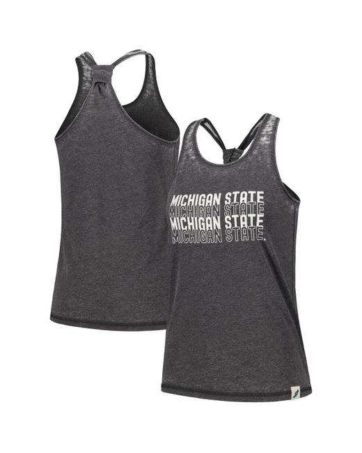League Collegiate Wear Michigan State Spartans Stacked Name Racerback Tank Top