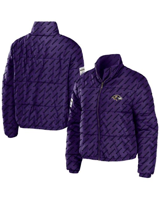 Wear By Erin Andrews Baltimore Ravens Puffer Full-Zip Jacket