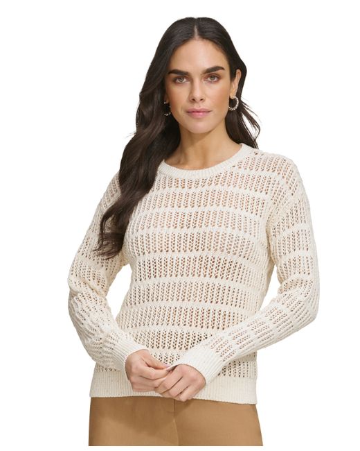 Calvin Klein Cotton Open-Stitch Sweater