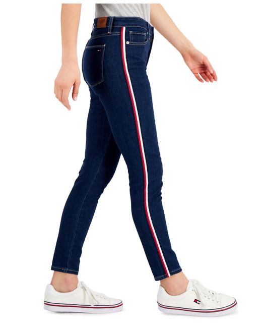Tommy Hilfiger Tribeca Th Flex Side-Stripe Skinny Jeans
