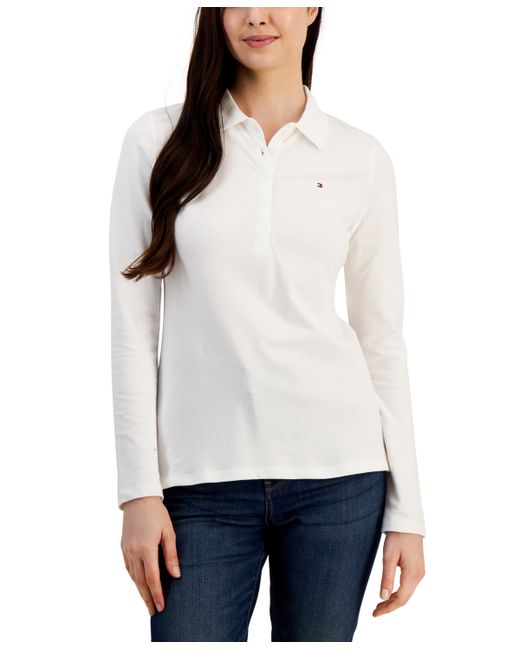 Tommy Hilfiger Logo Long-Sleeve Polo Shirt