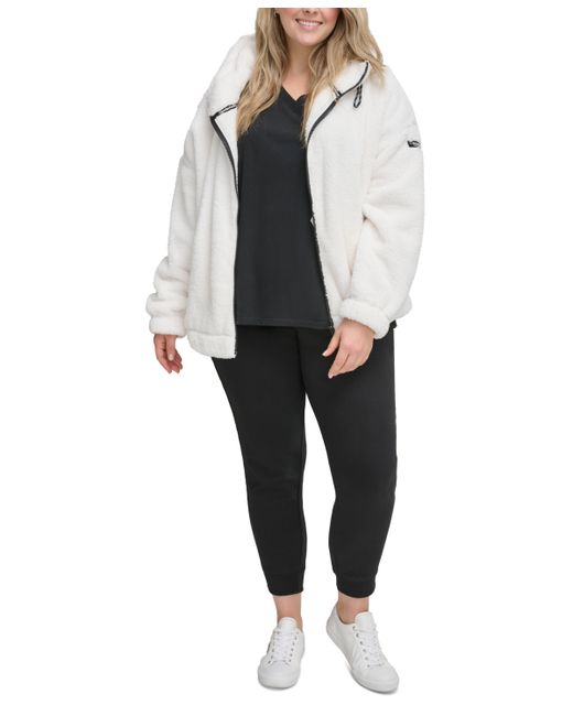 Calvin Klein Performance Plus Sherpa Oversized Hooded Jacket