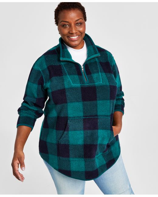 Style & Co Fleece Quarter-Zip Sweatshirt Created for