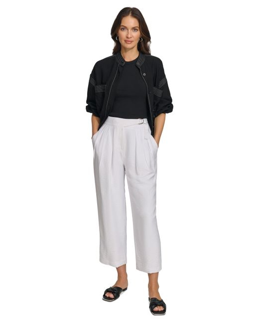 Dkny Belted Pleated Pants